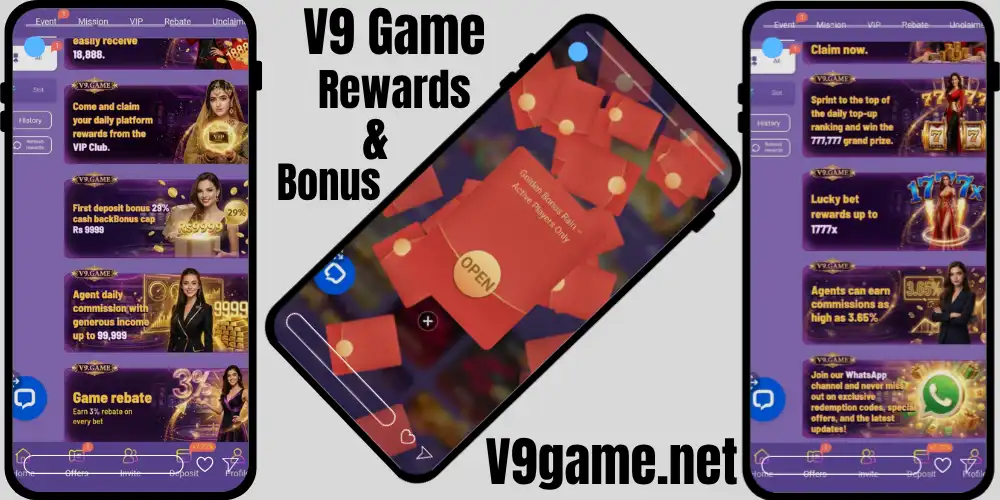 V9 Game Bonuses and Rewards