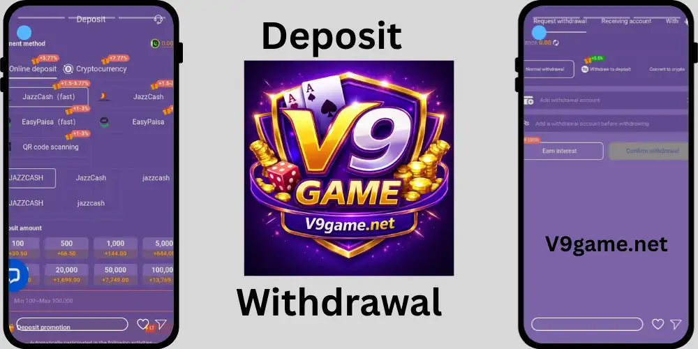 V9 Game Deposit and withdrawal